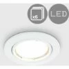 MINISUN 6 X GU10 Tiltable Steel Ceiling Recessed Spotlights - Gloss White - No Bulb -MINISUN Shop 8745540 1