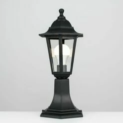 MINISUN Black IP44 Outdoor Lamp Post Lantern Light + 6W LED GLS Bulb - No Bulb -MINISUN Shop 8745568 2