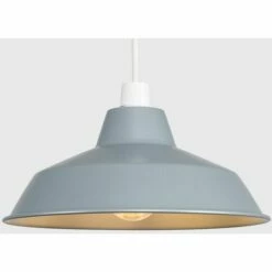 MINISUN Modern Metal Pendant Shades Ceiling Retro Pendant Lampshade - Grey -MINISUN Shop 8745643 2