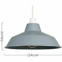 MINISUN Modern Metal Pendant Shades Ceiling Retro Pendant Lampshade - Grey -MINISUN Shop 8745643 4