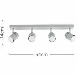 MINISUN Rosie Spotlight Bar 4 Way Ceiling Light Fitting - Grey - No Bulbs 5 MINISUN Rosie Spotlight Bar 4 Way Ceiling Light Fitting - Grey - No Bulbs -MINISUN Shop 8745786 4