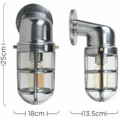 MINISUN Stylish IP44 Rated Aluminium Metal Outdoor Wall Fisherman Light Lantern + 4W LED Filament Bulb - No Bulb -MINISUN Shop 8745861 4