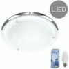 MINISUN IP44 Flush Bathroom Ceiling Light + 4W Warm White LED Candle Bulb - Chrome -MINISUN Shop 8745941 1
