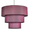 MINISUN Fabric Ceiling Pendant Lampshade Easy Fit 3 Tier Light Shades - Purple -MINISUN Shop 8745954 1