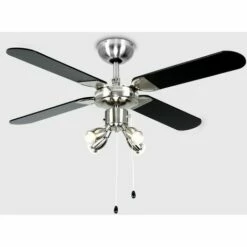 MINISUN 42" Ceiling Fan With Spotlights In Black & Silver Cooling System - No Bulbs -MINISUN Shop 8746011 2