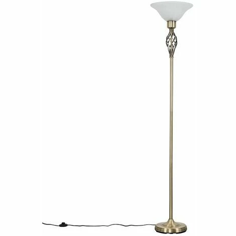 MINISUN Memphis Barley Twist Uplighter Floor Lamp - Antique Brass MINISUN Memphis Barley Twist Uplighter Floor Lamp - Antique Brass -MINISUN Shop 8746012 1