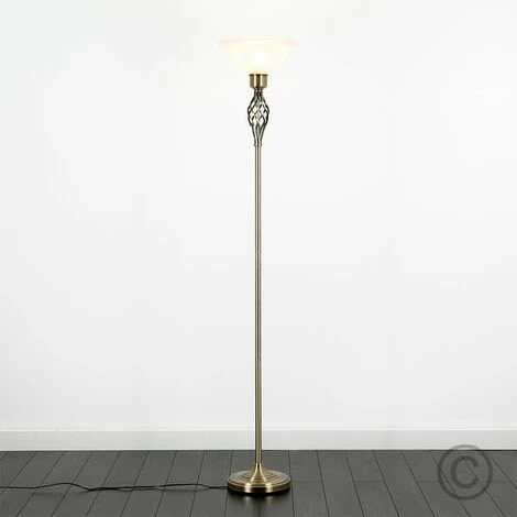 MINISUN Memphis Barley Twist Uplighter Floor Lamp - Antique Brass MINISUN Memphis Barley Twist Uplighter Floor Lamp - Antique Brass -MINISUN Shop 8746012 2