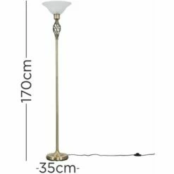MINISUN Memphis Barley Twist Uplighter Floor Lamp - Antique Brass 5 MINISUN Memphis Barley Twist Uplighter Floor Lamp - Antique Brass -MINISUN Shop 8746012 4