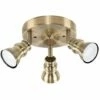 MINISUN Industrial 3 Way Ceiling Spotlight In Antique Brass - No Bulbs -MINISUN Shop 8746015 1