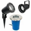 MINISUN Ip65 3 In 1 Ground Wall Spike Outdoor Light Black Finish + 3W LED Dusk To Dawn Sensor Bulb -MINISUN Shop 8746127 1