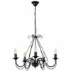 MINISUN Vintage 5 Way Ceiling Light Chandelier - Black -MINISUN Shop 8746217 1
