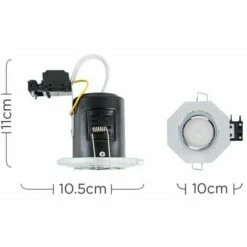 MINISUN Fire Rated Clear Glass + Chrome GU10 Hexagonal Recessed Ceiling Downlight -MINISUN Shop 8746238 3