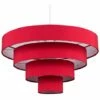 MINISUN 4 Tier Faux Silk Ceiling Light Shade Pendant - Red -MINISUN Shop 8746251 1