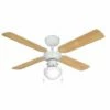 MINISUN 42" Ceiling Fan With Lights Blades Cooling System - White - No Bulb -MINISUN Shop 8746309 1
