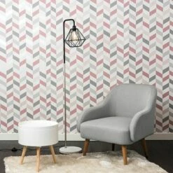 MINISUN Industrial Chrome Floor Lamp Metal Geometric Lampshade Solid Marble Base - Black 4 MINISUN Industrial Chrome Floor Lamp Metal Geometric Lampshade Solid Marble Base - Black -MINISUN Shop 8746341 3