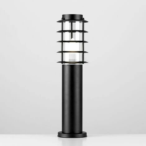 MINISUN 2 x Outdoor Stainless Steel Bollard Lantern Light Post 450mm - Black - No Bulbs MINISUN 2 X Outdoor Stainless Steel Bollard Lantern Light Post 450mm - Black - No Bulbs -MINISUN Shop 8746374 2