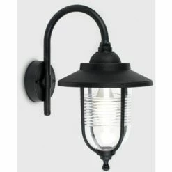 MINISUN Outdoor Black Swan Neck Wall Light Lantern - IP44 + 6W LED Es E27 Bulb 3 MINISUN Outdoor Black Swan Neck Wall Light Lantern - IP44 + 6W LED Es E27 Bulb -MINISUN Shop 8746402 2