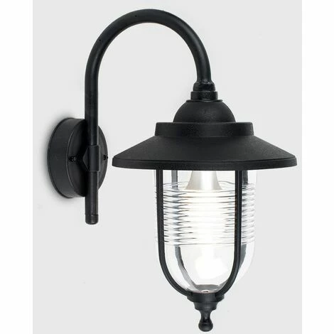 MINISUN Outdoor Black Swan Neck Wall Light Lantern - IP44 + 6W LED Es E27 Bulb MINISUN Outdoor Black Swan Neck Wall Light Lantern - IP44 + 6W LED Es E27 Bulb -MINISUN Shop 8746402 2