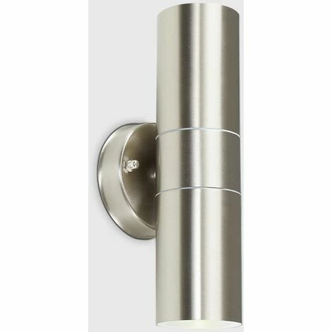 MINISUN 2 x Stainless Steel Up/Down IP44 Outdoor Security Wall Lights - No Bulbs MINISUN 2 X Stainless Steel Up/Down IP44 Outdoor Security Wall Lights - No Bulbs -MINISUN Shop 8746510 2