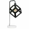 MINISUN Talisman Marble Base Table Lamp In Brushed Chrome With Puzzle Shade - No Bulb -MINISUN Shop 8746523 1