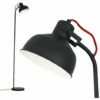MINISUN Stylish Spotlight Floor Lamp Red Wire Black Head - No Bulb -MINISUN Shop 8746559 1