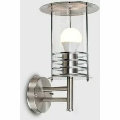 MINISUN IP44 Rated Stainless Steel Metal Fisherman'S Lantern Cage Outdoor Wall Light - Silver 3 MINISUN IP44 Rated Stainless Steel Metal Fisherman'S Lantern Cage Outdoor Wall Light - Silver -MINISUN Shop 8746622 2