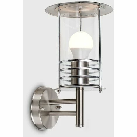 MINISUN IP44 Rated Stainless Steel Metal Fisherman'S Lantern Cage Outdoor Wall Light - Silver MINISUN IP44 Rated Stainless Steel Metal Fisherman'S Lantern Cage Outdoor Wall Light - Silver -MINISUN Shop 8746622 2
