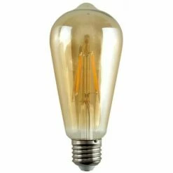 MINISUN Vintage LED Bulbs Filament Pear Shaped E27 Lightbulb Lamp Amber A+ - Single