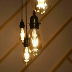 MINISUN Vintage LED Bulbs Filament Pear Shaped E27 Lightbulb Lamp Amber A+ - Single -MINISUN Shop 8746623 3