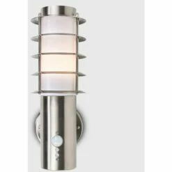 MINISUN Outdoor Pir Sensor Stainless Steel Wall Light Lantern + 13W Es E27 Bulb -MINISUN Shop 8746624 3