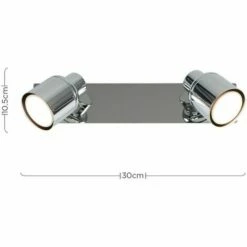 MINISUN 2 Way Adjustable Wall Spotlight + Plug, Cable & Switch In Chrome - No Bulbs -MINISUN Shop 8746707 4
