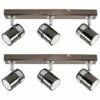 MINISUN 2 X 3 Way Straight Bar Ceiling Spotlights - Black Chrome -MINISUN Shop 8746753 1