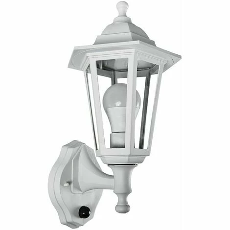 MINISUN IP44 Outdoor Security Dusk To Dawn Wall Light With 6W Warm White LED GLS Bulb - White MINISUN IP44 Outdoor Security Dusk To Dawn Wall Light With 6W Warm White LED GLS Bulb - White -MINISUN Shop 8746808 1