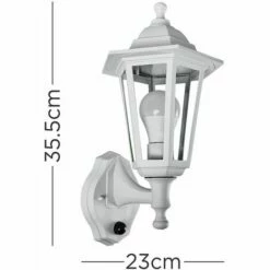 MINISUN IP44 Outdoor Security Dusk To Dawn Wall Light With 6W Warm White LED GLS Bulb - White 5 MINISUN IP44 Outdoor Security Dusk To Dawn Wall Light With 6W Warm White LED GLS Bulb - White -MINISUN Shop 8746808 4