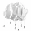 MINISUN 45cm Children's Bedroom White Rain Cloud Acrylic Jewel Raindrop Water Droplets Ceiling Pendant Light Shade - No Bulb -MINISUN Shop 8746810 1