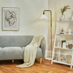 MINISUN Black & Copper & White Marble Floor Lamp 4W LED Filament Bulb - Frosted -MINISUN Shop 8746823 2