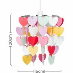 MINISUN Girls Bedroom Pink Red White Hearts Ceiling Light Shade Pendant Lampshade -MINISUN Shop 8746871 4