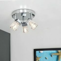 MINISUN 3 Way Ice Cube Glass Ceiling Light Spotlight IP44 Bathroom Light -MINISUN Shop 8746944 3