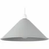 MINISUN Coolie Tapered Metal Ceiling Pendant Light Shade & ES E27 6W GLS LED Bulb - Grey -MINISUN Shop 8747099 1
