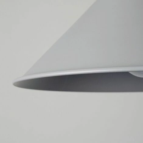 MINISUN Coolie Tapered Metal Ceiling Pendant Light Shade & ES E27 6W GLS LED Bulb - Grey MINISUN Coolie Tapered Metal Ceiling Pendant Light Shade & ES E27 6W GLS LED Bulb - Grey -MINISUN Shop 8747099 3