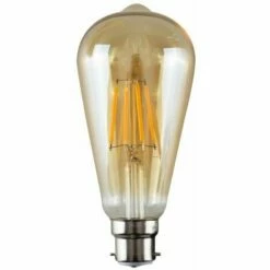 MINISUN Vintage LED Bulbs Filament Pear Shaped B22 Lightbulb Lamp Amber A+ - Single