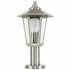 MINISUN Outdoor Brushed Chrome Glass Post Top Lantern Wall Light IP44 -MINISUN Shop 8747206 1