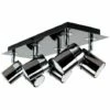 MINISUN Rosie Spotlight Bar 6 Way Ceiling Light Fitting - Black Chrome - No Bulbs -MINISUN Shop 8747208 1