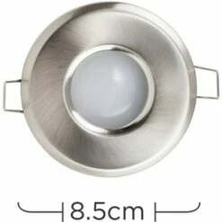 MINISUN 4 X Recessed Bathroom Ceiling Downlight Spotlights - Brushed Chrome - No Bulbs -MINISUN Shop 8747264 4