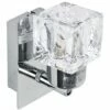 MINISUN 2 X Chrome Glass Ice Cube Indoor Wall Lights Lamps Lighting -MINISUN Shop 8747303 1