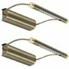 MINISUN 2 X Battery Operated Adjustable Picture LED Wall Lights - Antique Brass -MINISUN Shop 8747336 1