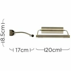 MINISUN 2 X Battery Operated Adjustable Picture LED Wall Lights - Antique Brass -MINISUN Shop 8747336 4