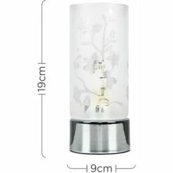 MINISUN Chrome Touch Dimmer Table Lamp Glass Shade Bedside Lounge -MINISUN Shop 8747342 4