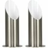 MINISUN 2 X Brushed Chrome Table / Floor Standing Uplighter Wall Wash Lamps -MINISUN Shop 8747360 1