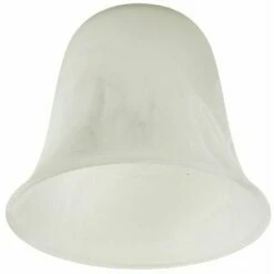 MINISUN Bell Ceiling Shades Set Of 3 Frosted White Marble Effect Glass Light Lamp
